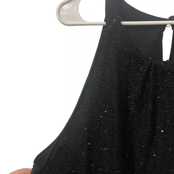Lane Bryant black sequin swing halter top dressy tank size 22/24 - Picture 3 of 5